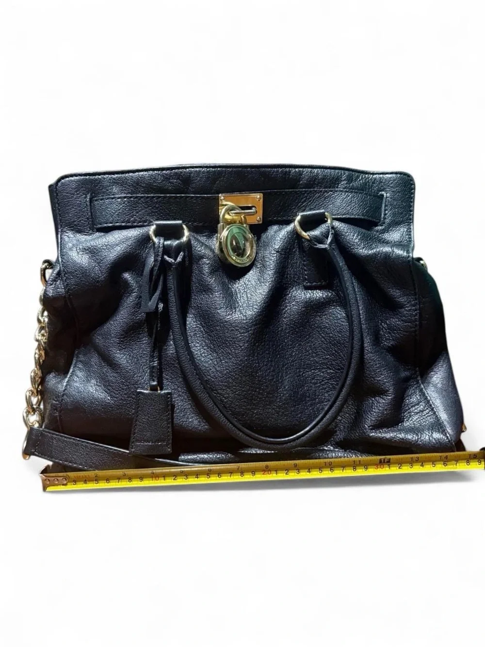 Michael Kors Black Shoulder Bag with gold hardware